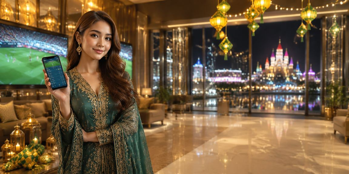Suasana perayaan Hari Raya dengan aktiviti pertaruhan sukan secara dalam talian di Malaysia