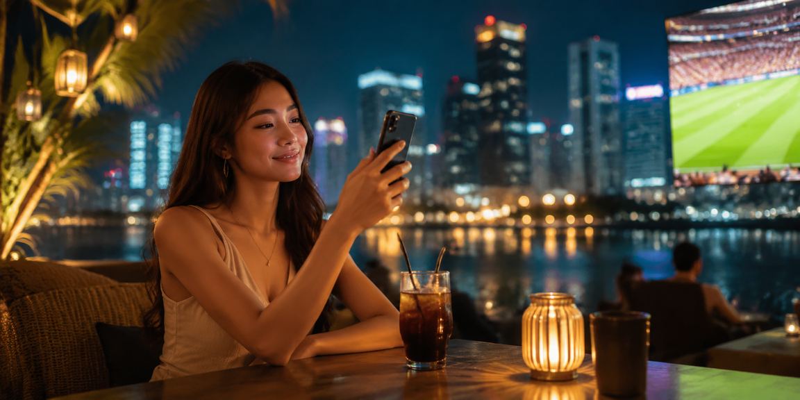 Peminat bola sepak dari Petaling Jaya menyemak odds perlawanan di bolly4u